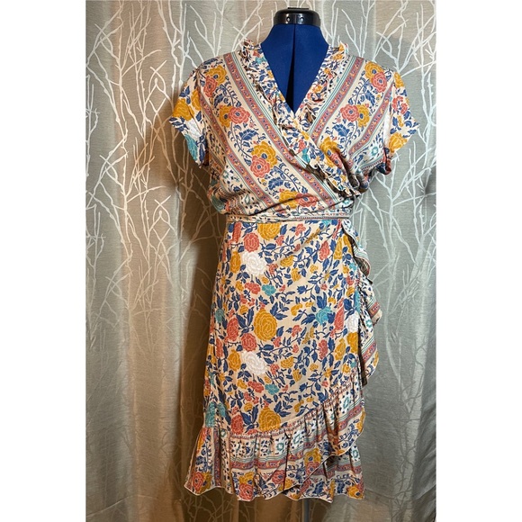 Aura The Label Boho Wrap Dres - Picture 4 of 9